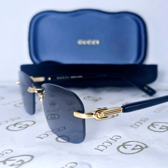 Gucci Black and Gold Unisex Sunglasses GG1221S 001 - Picture 5 of 16
